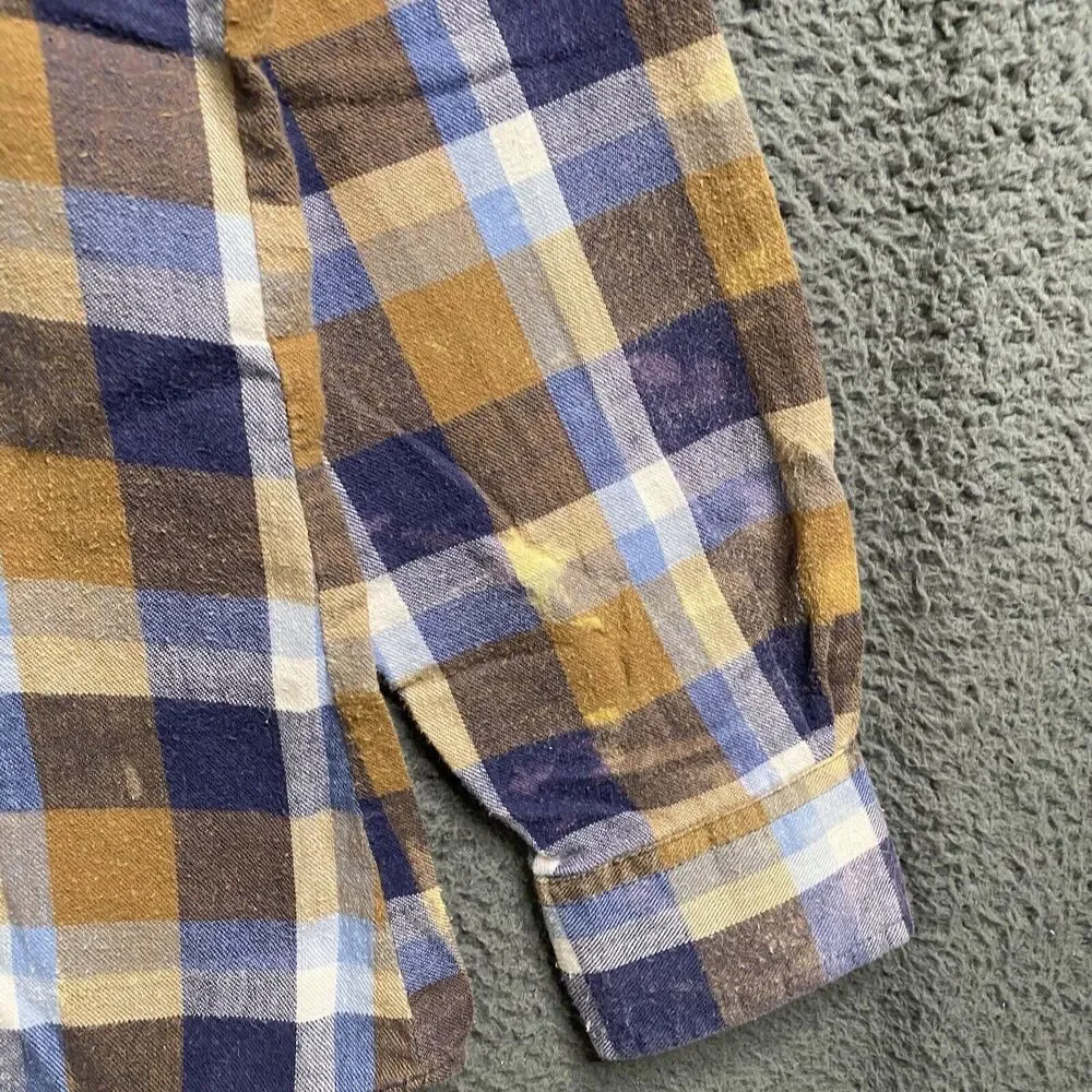 Vintage 80s Levis Heritage Flannel Plaid Button Shirt Mens Large USA Made